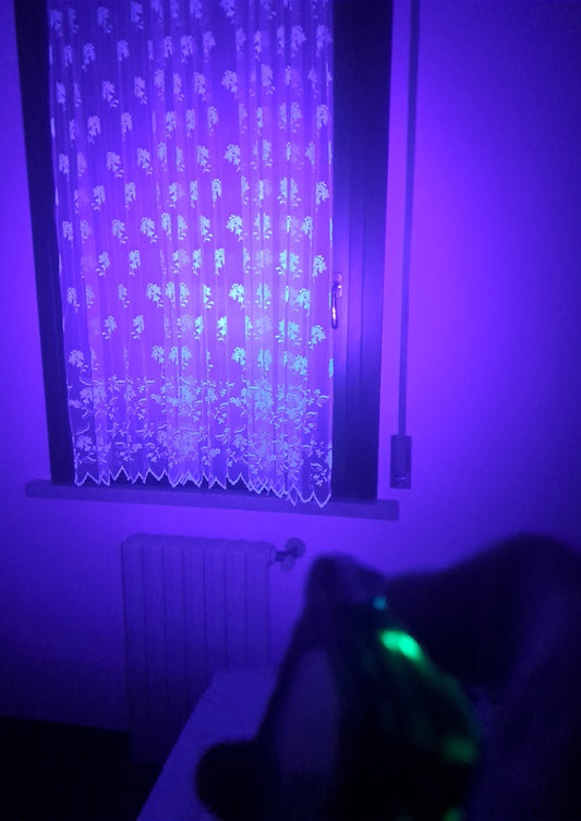 TORCIA PORTATILE TASCABILE - Bianco, violetto, intermittente